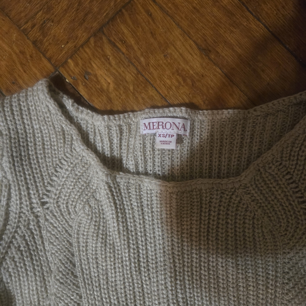 Merona Women's Sweater in Soft Beigy Grey